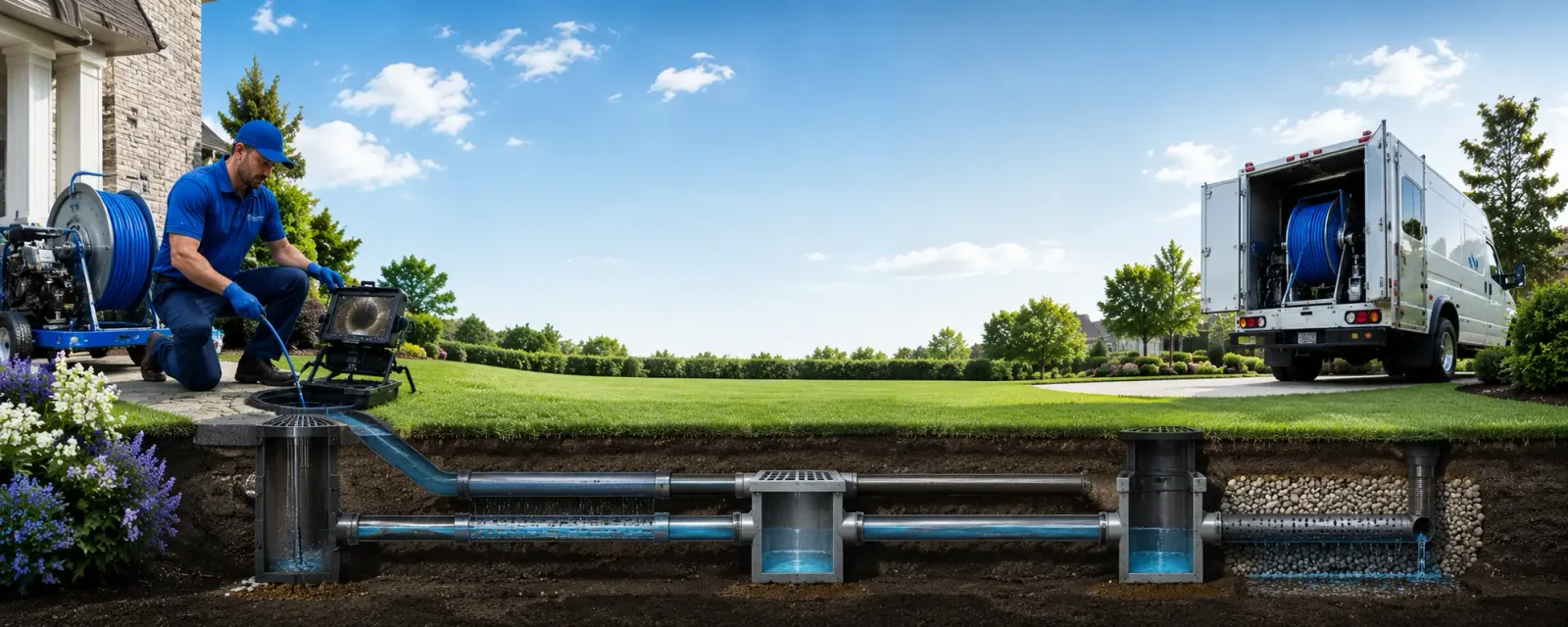 Outdoor drain cleaning information for French Village, MO